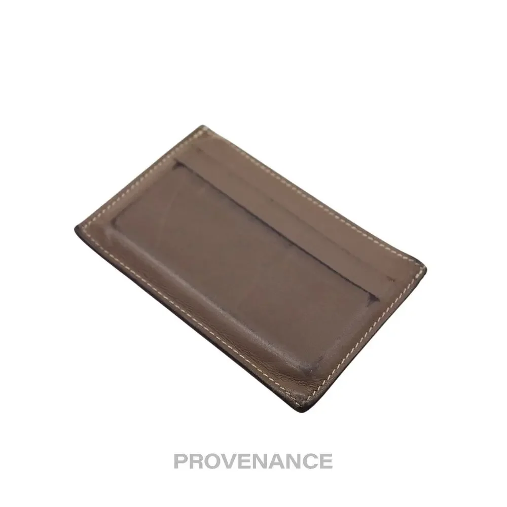 🔴 Hermes Citizen Twill Card Wallet - Etoupe Swift Leather